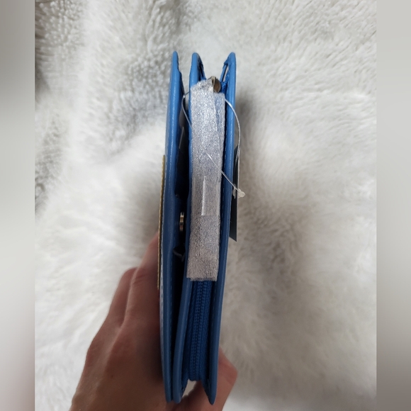 NWT! RADLEY LONDON Blue Leather Diving Board With Dogs Bifold Wallet! - Picture 9 of 13